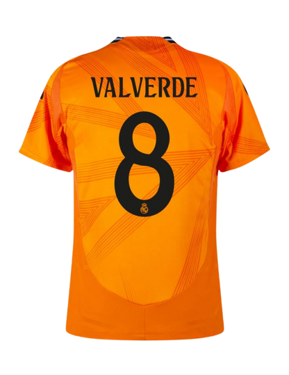 Real Madrid 2024/25 Away Authentic orange jersey Valverde